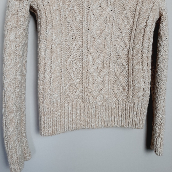 BANANA REPUBLIC Fisherman Cable Turtleneck Sweater Sz XS - Picture 9 of 14